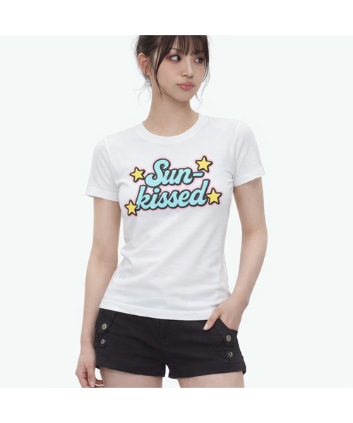 GRAVER（グレーバー）の「[ウーマン]サンキスドスリム半袖Tシャツ_2カラー（Tシャツ/カットソー・レディース・ホワイト/ブラック・ONE SIZE）」の2枚目の写真