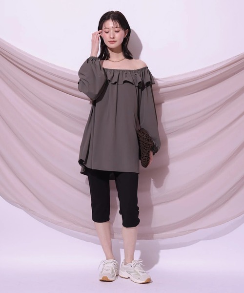 Arpege story(アルページュストーリー)の「カプリレギンス(その他パンツ・レディース・ブラック・1/2)」の2枚目の写真
