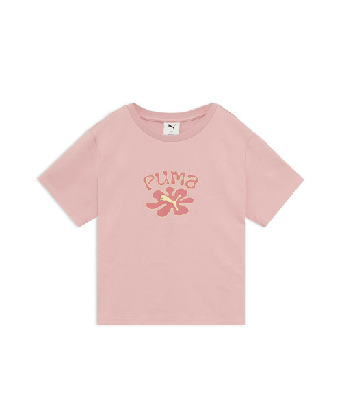 PUMA(プーマ)の「PUMA プーマ ウィメンズ ムーズイン ネイチャー 半袖 Tシャツ(Tシャツ/カットソー・レディース・ベビーピンク/ホワイト・SMALL/MEDIUM/LARGE/X-LARGE)」の8枚目の写真