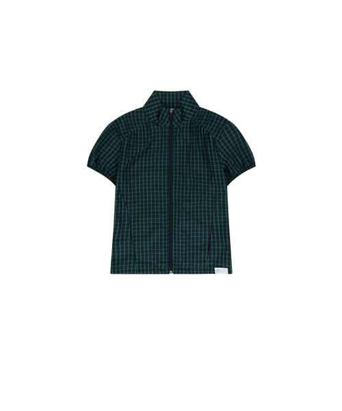 CHECK PUFFED ZIP-UP [GREEN]（その他アウター）｜TUOMIO（トゥオミオ 