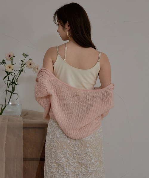 mideal(マイディール)の「cross design camisole / クロスデザインキャミソール(キャミソール・レディース・ダークブラウン/アイボリー/ブラック・FREE)」の20枚目の写真