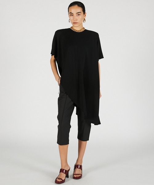 PRANK PROJECT(プランクプロジェクト)の「【2026Summer Pre-Order】ショルダーパッドアシメケープTシャツ / Shoulder Pad Asymmetrical Cape T-Shirt(Tシャツ/カットソー・レディース・グレー/ブラック/アイボリー・FREE)」の5枚目の写真