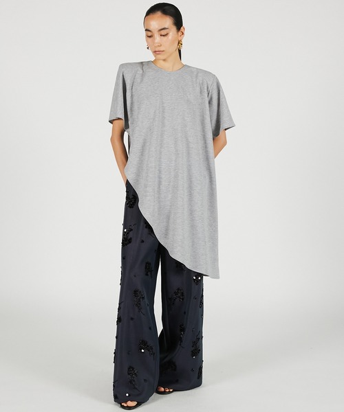 PRANK PROJECT(プランクプロジェクト)の「【2026Summer Pre-Order】ショルダーパッドアシメケープTシャツ / Shoulder Pad Asymmetrical Cape T-Shirt(Tシャツ/カットソー・レディース・グレー/ブラック/アイボリー・FREE)」の6枚目の写真