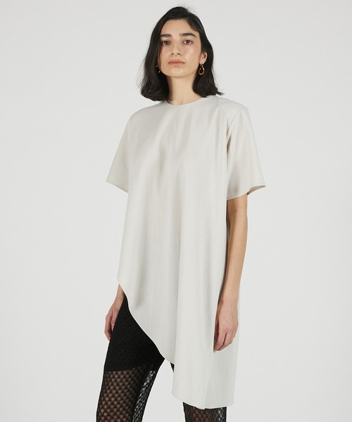 PRANK PROJECT(プランクプロジェクト)の「【2026Summer Pre-Order】ショルダーパッドアシメケープTシャツ / Shoulder Pad Asymmetrical Cape T-Shirt(Tシャツ/カットソー・レディース・グレー/ブラック/アイボリー・FREE)」の8枚目の写真