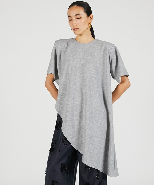 PRANK PROJECT(プランクプロジェクト)の「【2026Summer Pre-Order】ショルダーパッドアシメケープTシャツ / Shoulder Pad Asymmetrical Cape T-Shirt(Tシャツ/カットソー・レディース・グレー/ブラック/アイボリー・FREE)」の11枚目の写真