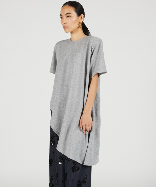 PRANK PROJECT(プランクプロジェクト)の「【2026Summer Pre-Order】ショルダーパッドアシメケープTシャツ / Shoulder Pad Asymmetrical Cape T-Shirt(Tシャツ/カットソー・レディース・グレー/ブラック/アイボリー・FREE)」の12枚目の写真