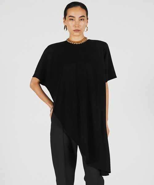 PRANK PROJECT(プランクプロジェクト)の「【2026Summer Pre-Order】ショルダーパッドアシメケープTシャツ / Shoulder Pad Asymmetrical Cape T-Shirt(Tシャツ/カットソー・レディース・グレー/ブラック/アイボリー・FREE)」の15枚目の写真