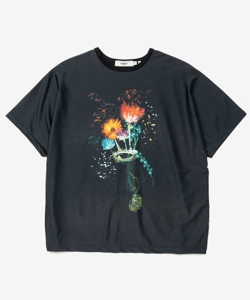 rehacer（レアセル）の「rehacer : × everglouu Light Trace  Dolman Cutsew / ライト トレース ドルマン カットソー（Tシャツ/カットソー・メンズ・ブラック・SMALL/MEDIUM/LARGE/X-LARGE）」の10枚目の写真