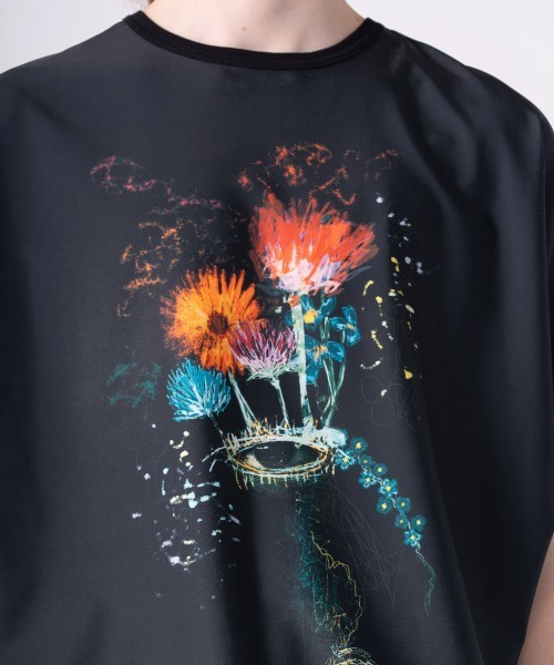 rehacer（レアセル）の「rehacer : × everglouu Light Trace  Dolman Cutsew / ライト トレース ドルマン カットソー（Tシャツ/カットソー・メンズ・ブラック・SMALL/MEDIUM/LARGE/X-LARGE）」の5枚目の写真