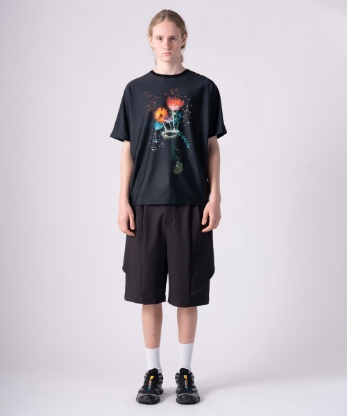 rehacer（レアセル）の「rehacer : × everglouu Light Trace  Dolman Cutsew / ライト トレース ドルマン カットソー（Tシャツ/カットソー・メンズ・ブラック・SMALL/MEDIUM/LARGE/X-LARGE）」の6枚目の写真