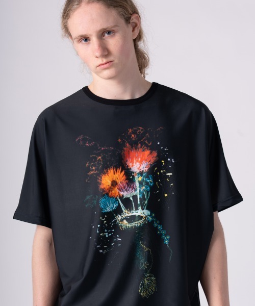 rehacer（レアセル）の「rehacer : × everglouu Light Trace  Dolman Cutsew / ライト トレース ドルマン カットソー（Tシャツ/カットソー・メンズ・ブラック・SMALL/MEDIUM/LARGE/X-LARGE）」の16枚目の写真