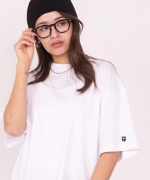 NEWTRAL（ニュートラル）の「【NEWTRAL】オーバーサイズ ワンポイント刺繍 5.6oz スタンダードエンブレム半袖Tシャツ ユニセックス（Tシャツ/カットソー）」