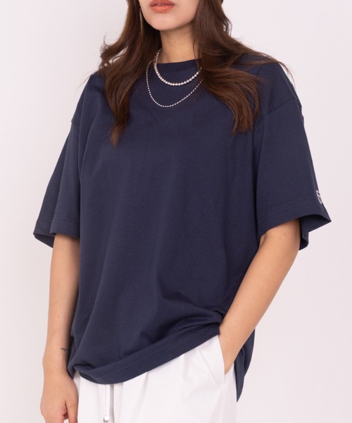 NEWTRAL(ニュートラル)の「【NEWTRAL】オーバーサイズ ワンポイント刺繍 5.6oz スタンダードエンブレム半袖Tシャツ ユニセックス(Tシャツ/カットソー・レディース・チャコールグレー/ブラック/ライトピンク/ネイビー/ホワイト/ライトグレー・L/XL/S/M)」の21枚目の写真