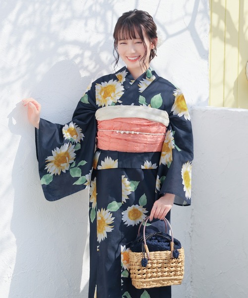 Honeys(ハニーズ)の「セパレート浴衣(スカートタイプ)(浴衣・レディース・ネイビー系1・F)」の1枚目の写真