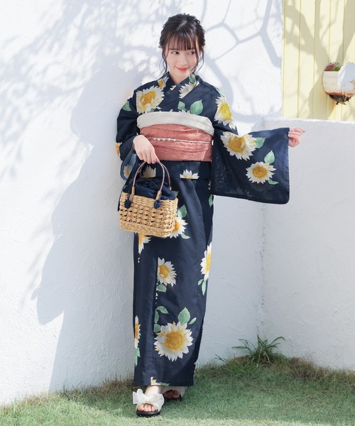 Honeys(ハニーズ)の「セパレート浴衣(スカートタイプ)(浴衣・レディース・ネイビー系1・F)」の4枚目の写真