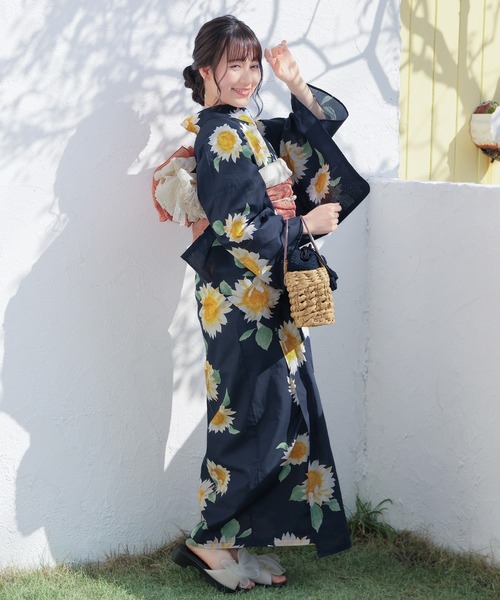 Honeys(ハニーズ)の「セパレート浴衣(スカートタイプ)(浴衣・レディース・ネイビー系1・F)」の5枚目の写真