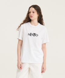 LEVHEARTED（レブハティッド）の「アップサイドロゴショートスリーブTシャツ - ホワイト（Tシャツ/カットソー）」