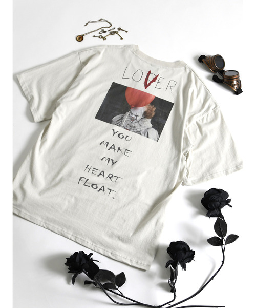 neos（ネオス）の「【neos】PENNY WISE ペニーワイズ it ヴィンテージライク ルーズシルエット ハーフスリーブ プリント Tシャツ メンズ レディース ユニセックス（Tシャツ/カットソー・メンズ・ホワイト系1/ホワイト系2/ブラック系2/ブラック系1・MEDIUM/LARGE/X-LARGE）」の3枚目の写真