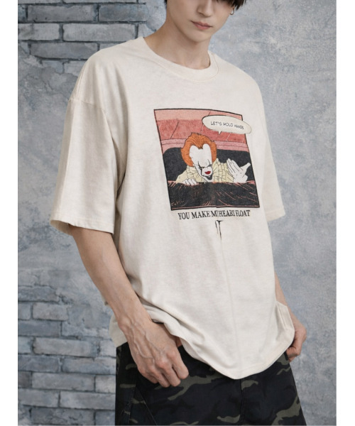 neos（ネオス）の「【neos】PENNY WISE ペニーワイズ it ヴィンテージライク ルーズシルエット ハーフスリーブ プリント Tシャツ メンズ レディース ユニセックス（Tシャツ/カットソー・メンズ・ホワイト系1/ホワイト系2/ブラック系2/ブラック系1・MEDIUM/LARGE/X-LARGE）」の17枚目の写真