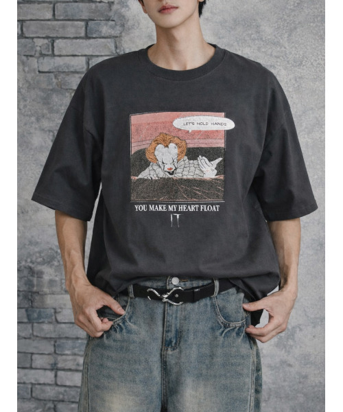 neos（ネオス）の「【neos】PENNY WISE ペニーワイズ it ヴィンテージライク ルーズシルエット ハーフスリーブ プリント Tシャツ メンズ レディース ユニセックス（Tシャツ/カットソー・メンズ・ホワイト系1/ホワイト系2/ブラック系2/ブラック系1・MEDIUM/LARGE/X-LARGE）」の10枚目の写真