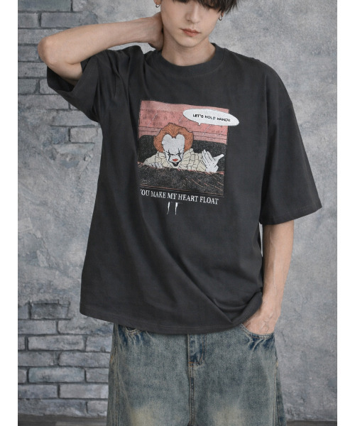 neos（ネオス）の「【neos】PENNY WISE ペニーワイズ it ヴィンテージライク ルーズシルエット ハーフスリーブ プリント Tシャツ メンズ レディース ユニセックス（Tシャツ/カットソー・メンズ・ホワイト系1/ホワイト系2/ブラック系2/ブラック系1・MEDIUM/LARGE/X-LARGE）」の8枚目の写真