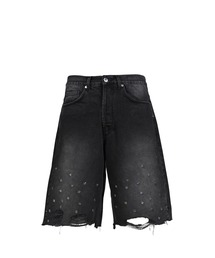 ASKYURSELF（アスクユアセルフ）の「CROSS PIN BAGGY JEANS SHORTS（デニムパンツ）」