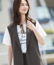 Reflect | 【接触冷感】ラインアート刺繍Tシャツ(Tシャツ/カットソー)