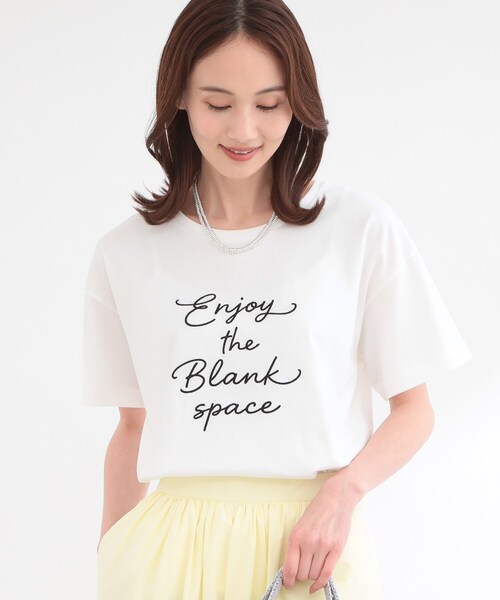 Reflect(リフレクト)の「【接触冷感】ラインアート刺繍Tシャツ(Tシャツ/カットソー・レディース・ホワイト系1/ホワイト系その他/ネイビー系・00)」の11枚目の写真