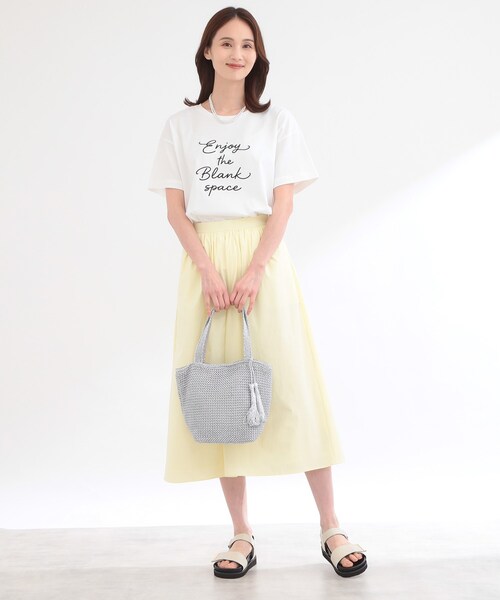Reflect(リフレクト)の「【接触冷感】ラインアート刺繍Tシャツ(Tシャツ/カットソー・レディース・ホワイト系1/ホワイト系その他/ネイビー系・00)」の12枚目の写真