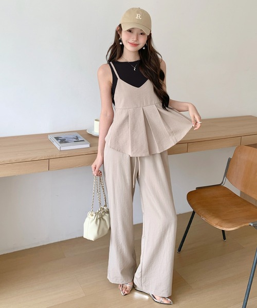 by LEGNA（バイレグナ）の「アメスリタンクトップ（タンクトップ・レディース・ホワイト/ダークブラウン/ダークグレー/ベージュ/ブラック・MEDIUM/LARGE/SMALL）」の12枚目の写真