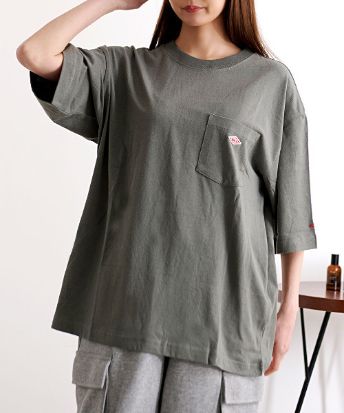 BALL(ボール)の「『BALL/ボール』BIGサイズポケ付き半袖Tシャツ(Tシャツ/カットソー・メンズ・ブラック/グリーン/ブルー/オートミール/モカ/チャコール/ホワイト・L/LL/M)」の6枚目の写真