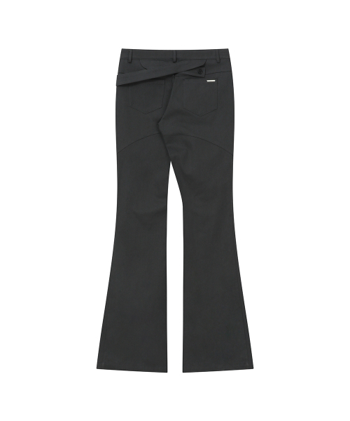 Miseki SEOUL(ミセキソウル)の「Diagonal strap bootcut pants CHARCOAL(その他パンツ・レディース・その他・1/2/3)」の3枚目の写真
