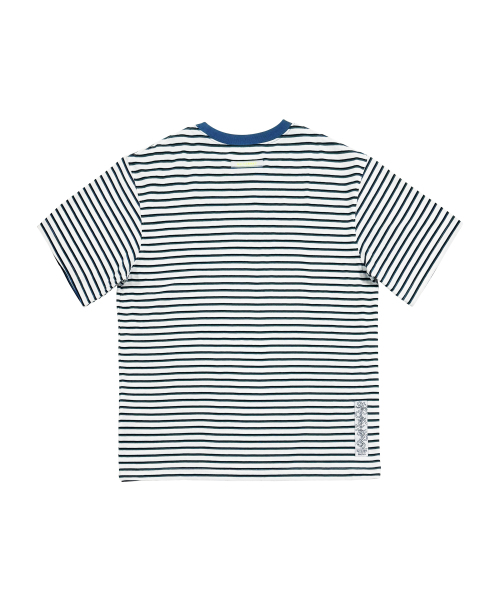 GOSTREET(ゴーストリート)の「ストライプ半袖Tシャツホワイト(Tシャツ/カットソー・メンズ・ホワイト・MEDIUM/LARGE)」の3枚目の写真