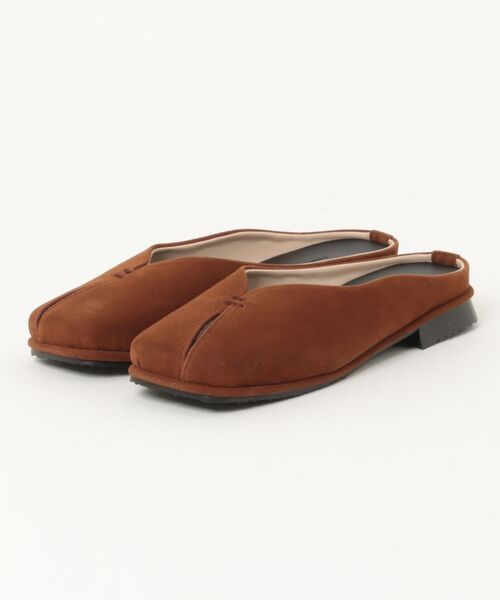 Scrap Book(スクラップブック)の「【THAJA】Foli Mules suede(サンダル・レディース・ブラック/ブラウン・38/39)」の2枚目の写真