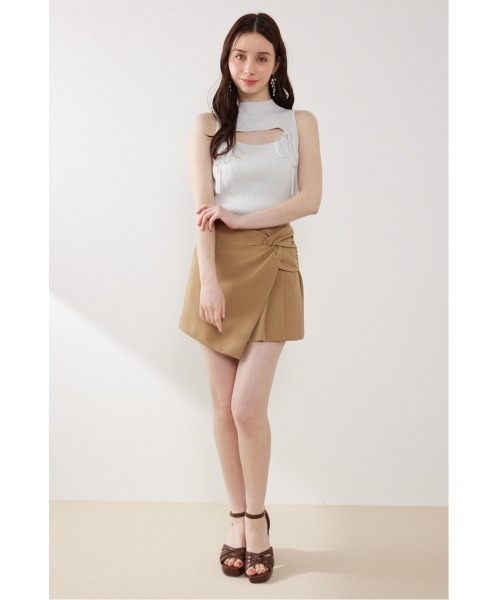 rienda(リエンダ)の「ウォッシャブルリボントップス 春服 夏服(ニット/セーター・レディース・ブラック/ベージュ/ホワイト・FREE)」の4枚目の写真