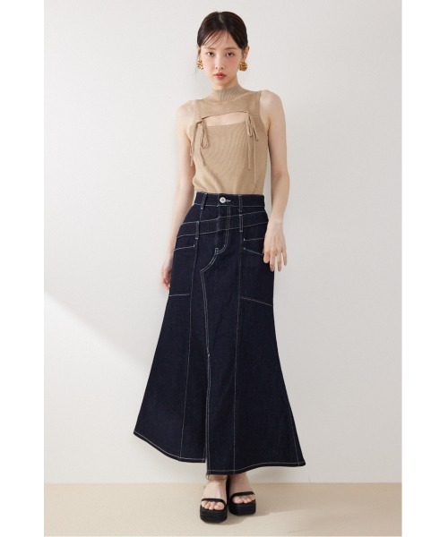 rienda(リエンダ)の「ウォッシャブルリボントップス 春服 夏服(ニット/セーター・レディース・ブラック/ベージュ/ホワイト・FREE)」の17枚目の写真