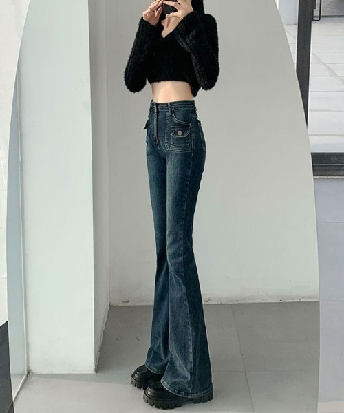 REBALANCE(リバランス)の「フレアデニムパンツ(デニムパンツ・レディース・A・MEDIUM/LARGE/X-LARGE)」の2枚目の写真
