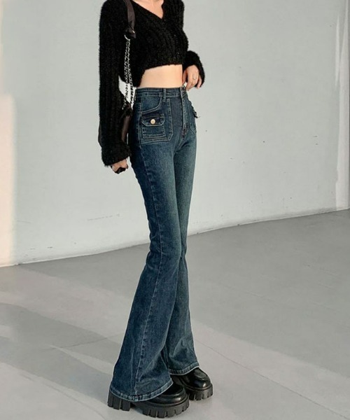 REBALANCE(リバランス)の「フレアデニムパンツ(デニムパンツ・レディース・A・MEDIUM/LARGE/X-LARGE)」の3枚目の写真