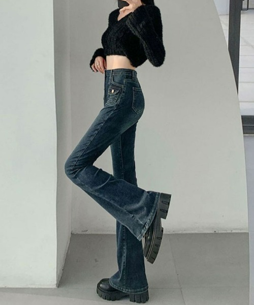 REBALANCE(リバランス)の「フレアデニムパンツ(デニムパンツ・レディース・A・MEDIUM/LARGE/X-LARGE)」の4枚目の写真