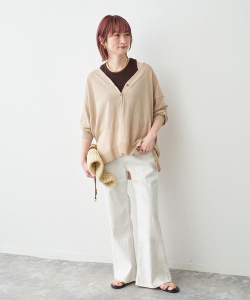 Spick & Span(スピックアンドスパン)の「RED CARD TOKYO / レッドカード トーキョー Twilight(デニムパンツ・レディース・ホワイト系その他/キャメル・25/24/23/26)」の3枚目の写真