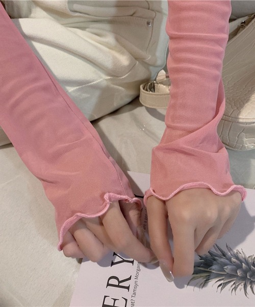 LUGG NAGG(ラグナグ)の「【456841】メロウシースルートップス(RZ)(Tシャツ/カットソー・レディース・ホワイト/ピンク/ブラック/パープル/グレー・FREE)」の20枚目の写真