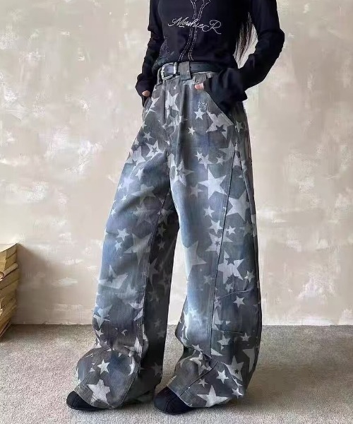 almo(アルモ)の「【LAMPOON】スターカモフラージュカーブパンツ(その他パンツ・レディース・カーキ・LARGE/MEDIUM/SMALL)」の1枚目の写真