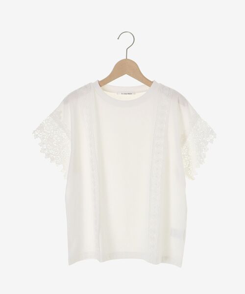 le.coeur blanc（ルクールブラン）の「レースドッキングカットソー（Tシャツ/カットソー・レディース・グレイッシュベージュ/ブラック/オフホワイト・38）」の20枚目の写真