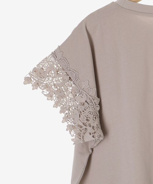 le.coeur blanc（ルクールブラン）の「レースドッキングカットソー（Tシャツ/カットソー・レディース・グレイッシュベージュ/ブラック/オフホワイト・38）」の17枚目の写真