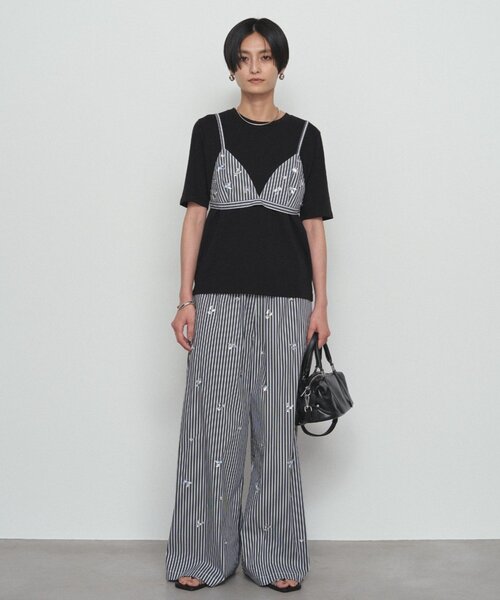 LOUNGEDRESS(ラウンジドレス)の「《セットアップ可》ストライプビジュービスチェ(シャツ/ブラウス・レディース・ブルー/ブラック・FREE)」の19枚目の写真