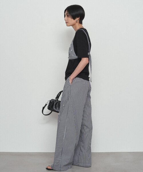 LOUNGEDRESS(ラウンジドレス)の「《セットアップ可》ストライプビジュービスチェ(シャツ/ブラウス・レディース・ブルー/ブラック・FREE)」の5枚目の写真