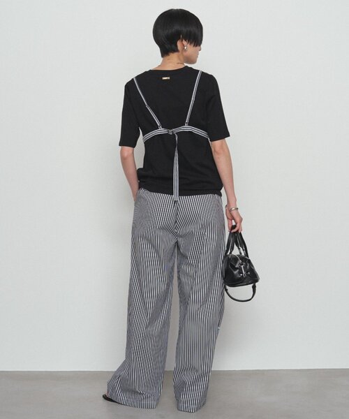 LOUNGEDRESS(ラウンジドレス)の「《セットアップ可》ストライプビジュービスチェ(シャツ/ブラウス・レディース・ブルー/ブラック・FREE)」の6枚目の写真