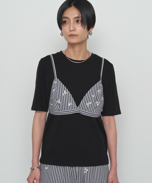 LOUNGEDRESS(ラウンジドレス)の「《セットアップ可》ストライプビジュービスチェ(シャツ/ブラウス・レディース・ブルー/ブラック・FREE)」の8枚目の写真