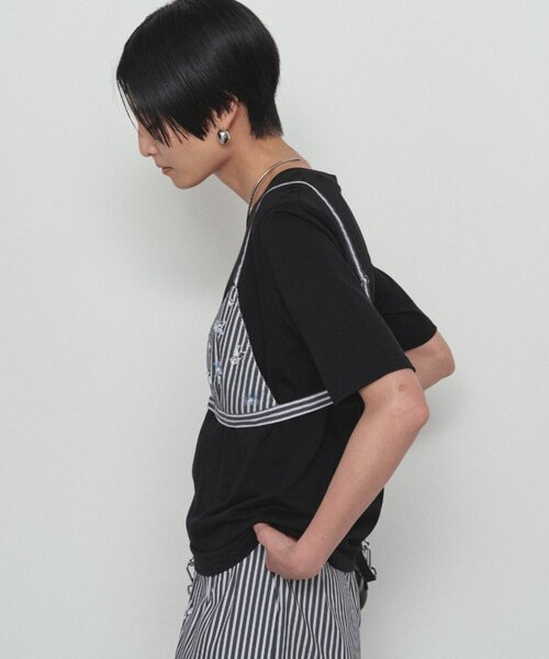 LOUNGEDRESS(ラウンジドレス)の「《セットアップ可》ストライプビジュービスチェ(シャツ/ブラウス・レディース・ブルー/ブラック・FREE)」の10枚目の写真
