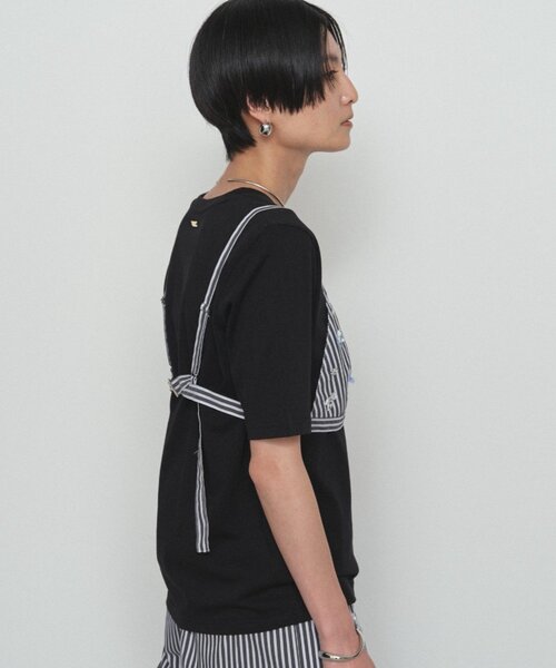 LOUNGEDRESS(ラウンジドレス)の「《セットアップ可》ストライプビジュービスチェ(シャツ/ブラウス・レディース・ブルー/ブラック・FREE)」の12枚目の写真